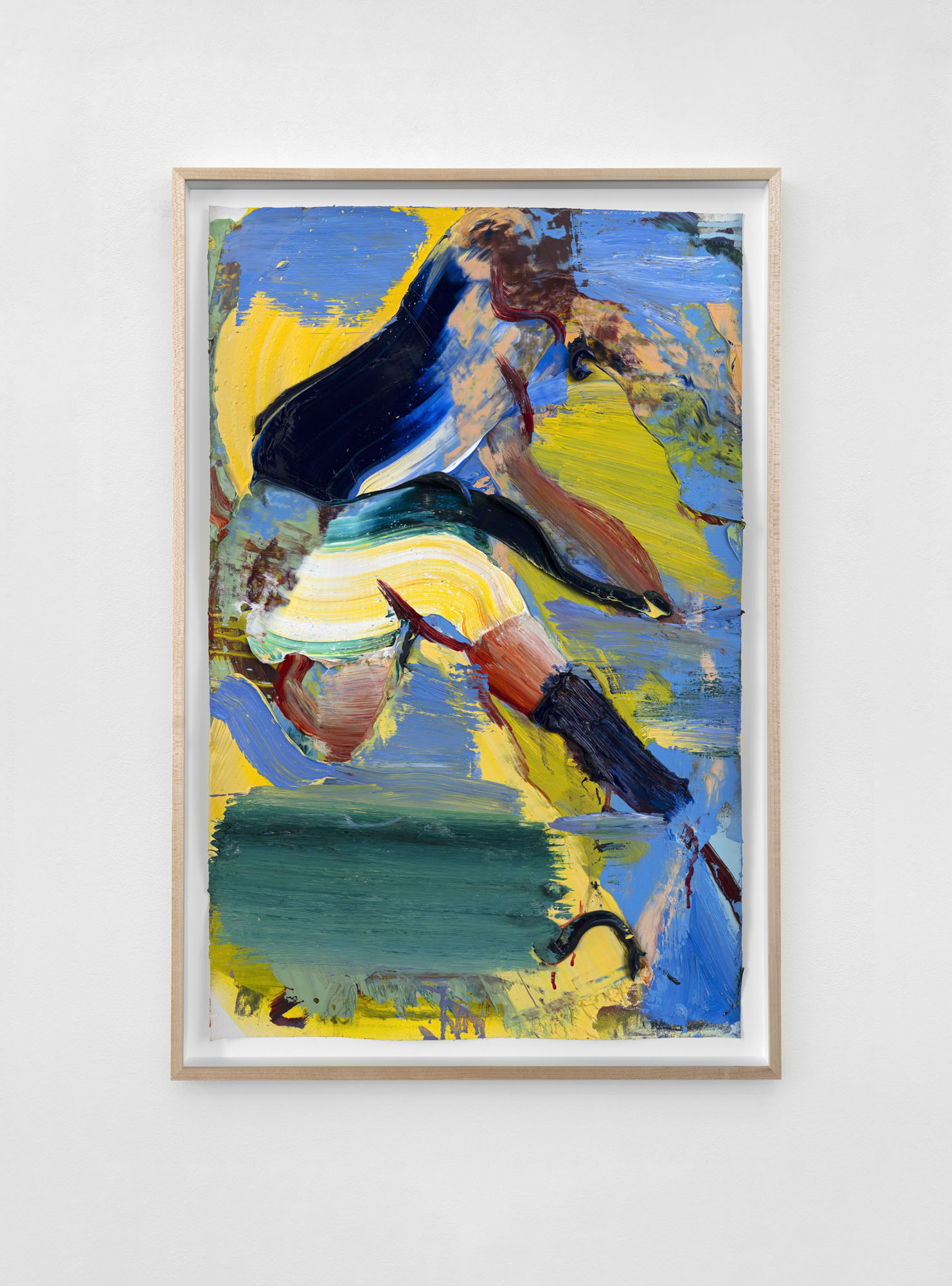 In The Golden Center II, 76x50 cm, oil and charcoal on paper, 2024