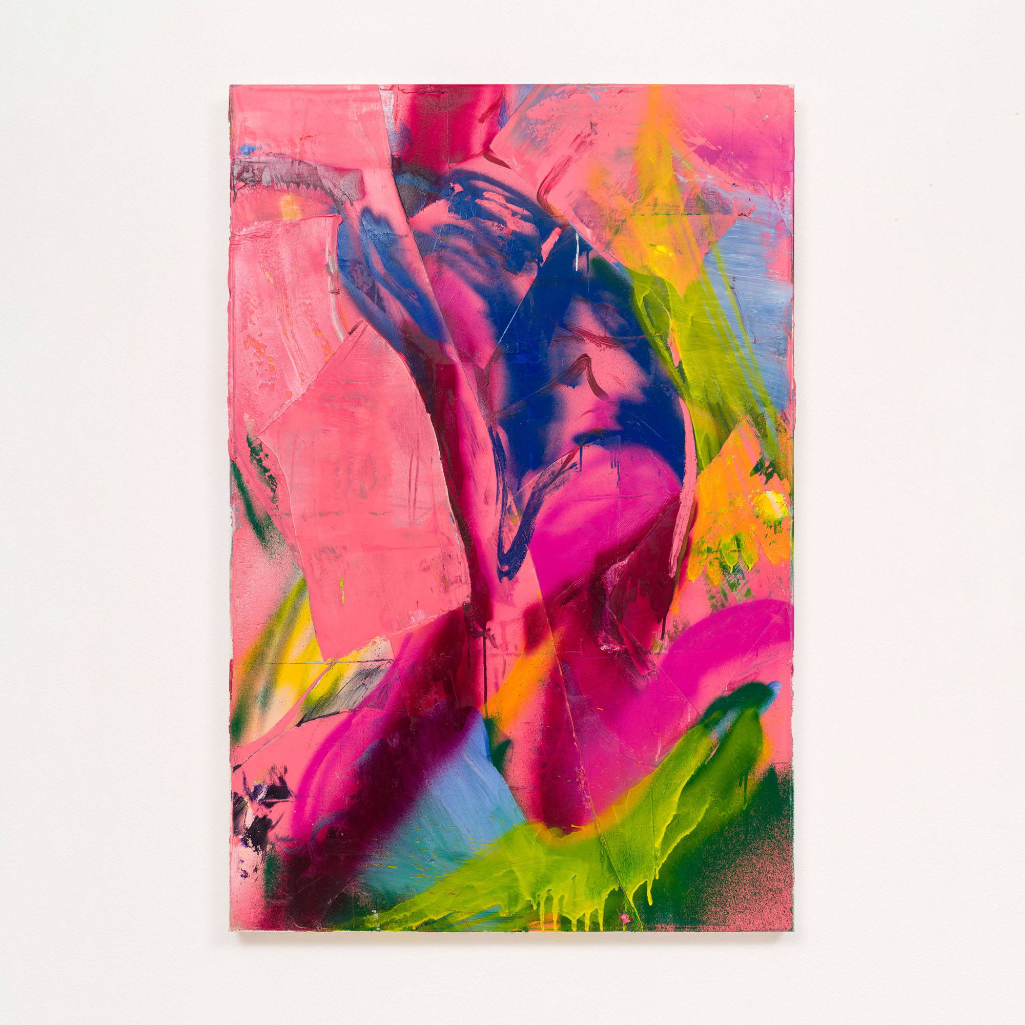 Persona Free In Her Capsule, 150x100 cm, oil and acrylic spray on canvas, 2021