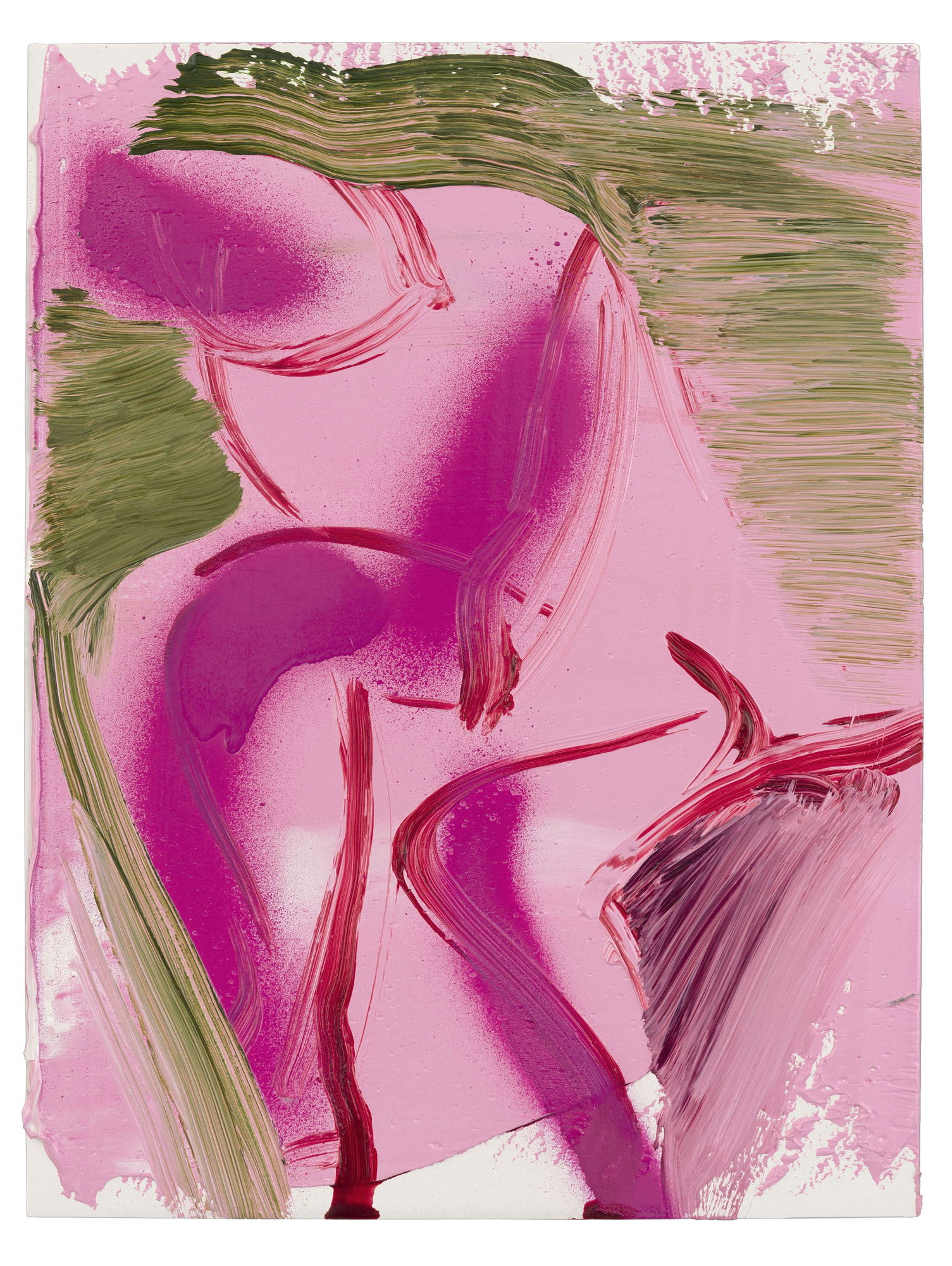 Persona Free in Her Capsule II, 24x18 cm, Oil and spray paint on canvas, 2022